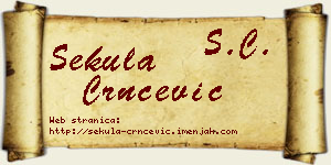 Sekula Crnčević vizit kartica